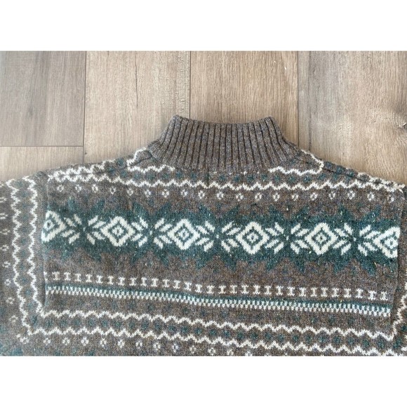 Pendleton Nordic Ski Lodge Mens L Wool Snow Flake 1/4 Zip Long Sleeve Sweater - Picture 7 of 9